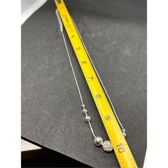 Beautiful Vintage Silver with silver Beads NECKLACE Good Condition - Picture 5 of 7